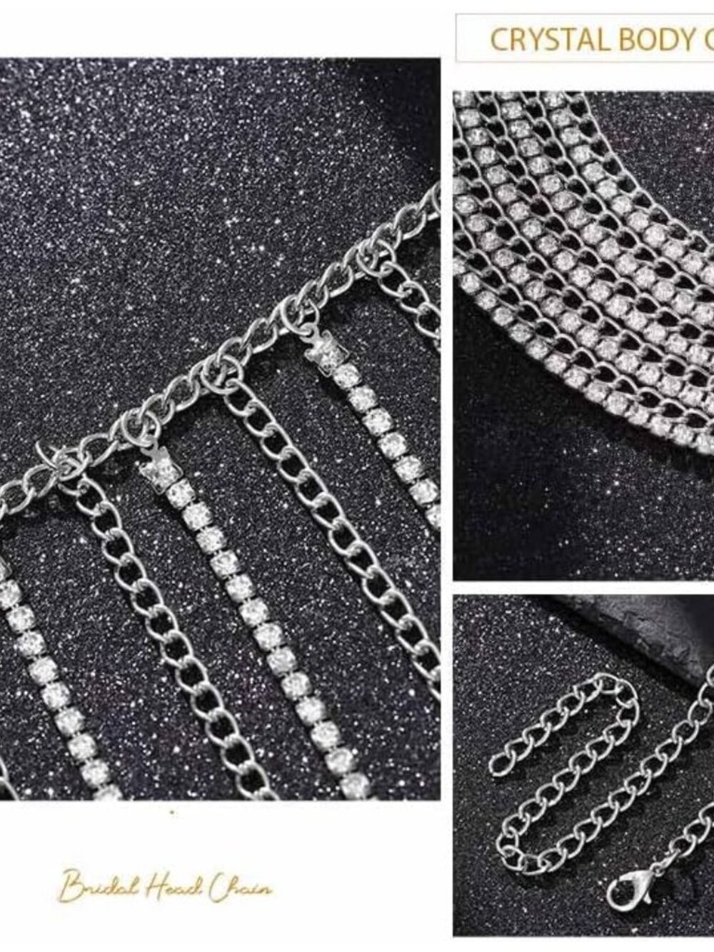 Rhinestone Waist Chain Layered Body Chain for Women - Picture 6 of 8